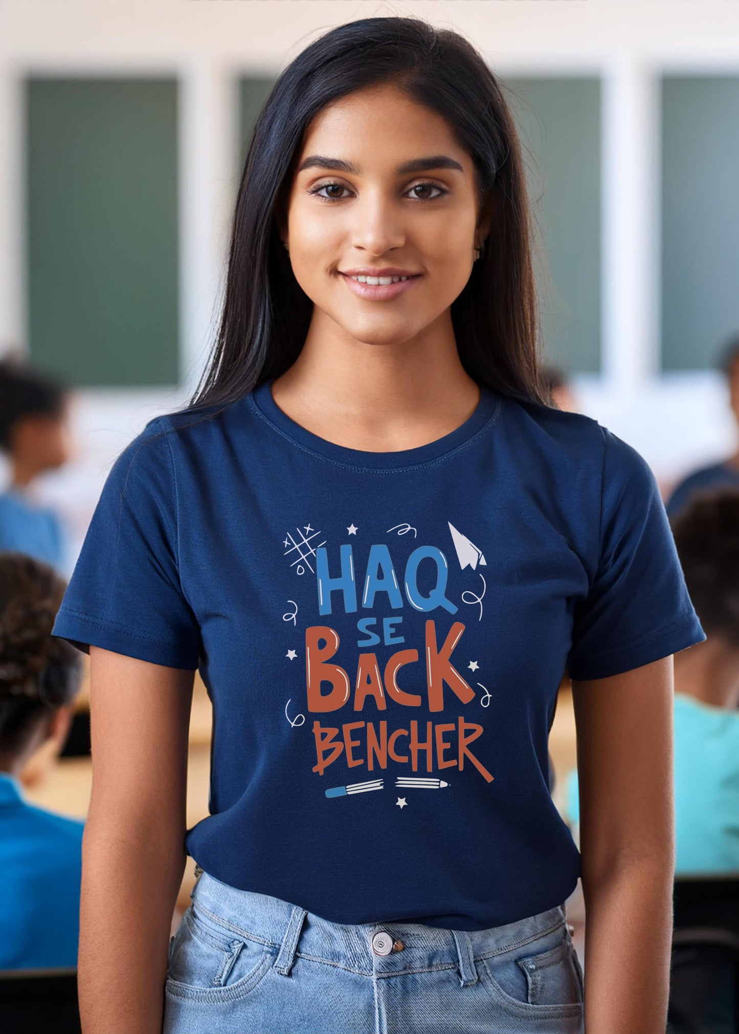 "Haq Se Backbencher: Unisex Graphic T-Shirt"
